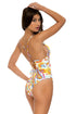 Luli Fama Moon Nights laced up Back High Leg One Piece